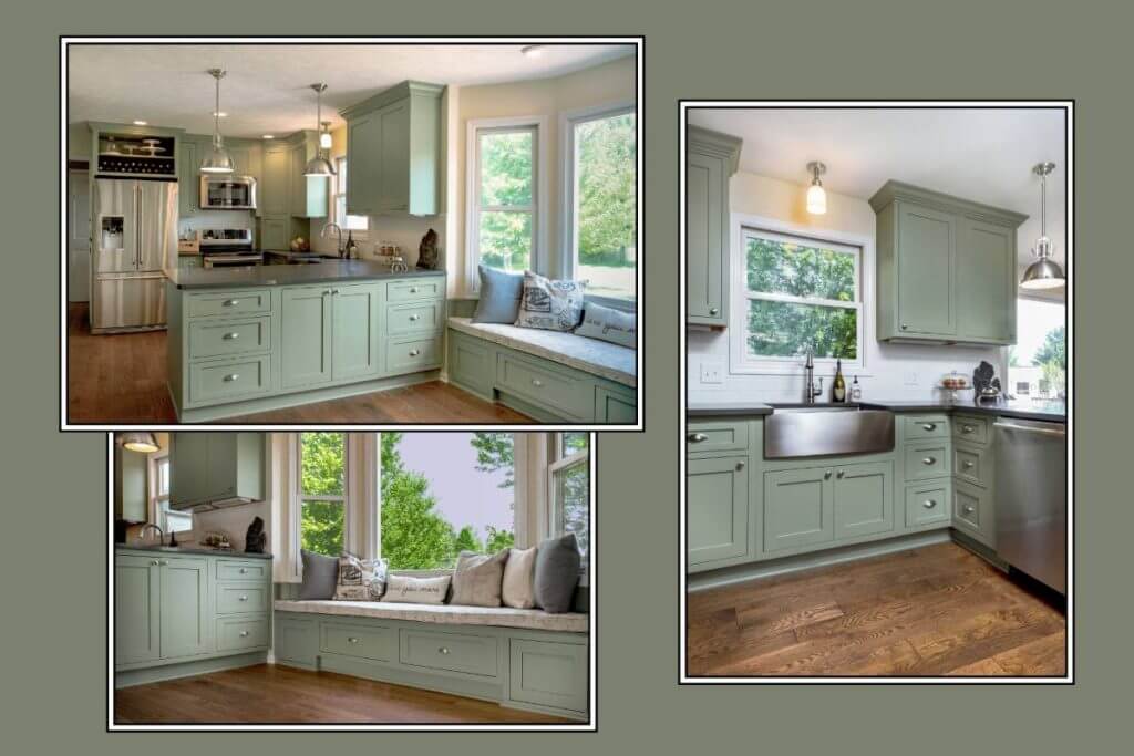 Collage of Williamston kitchen remodel