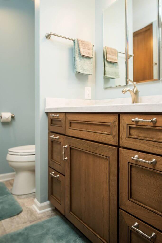 New vanity in bathroom remodel in Holt
