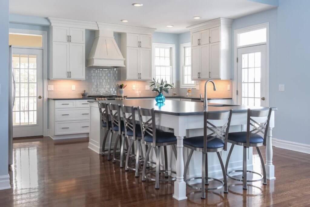 New kitchen design and remodel with large island