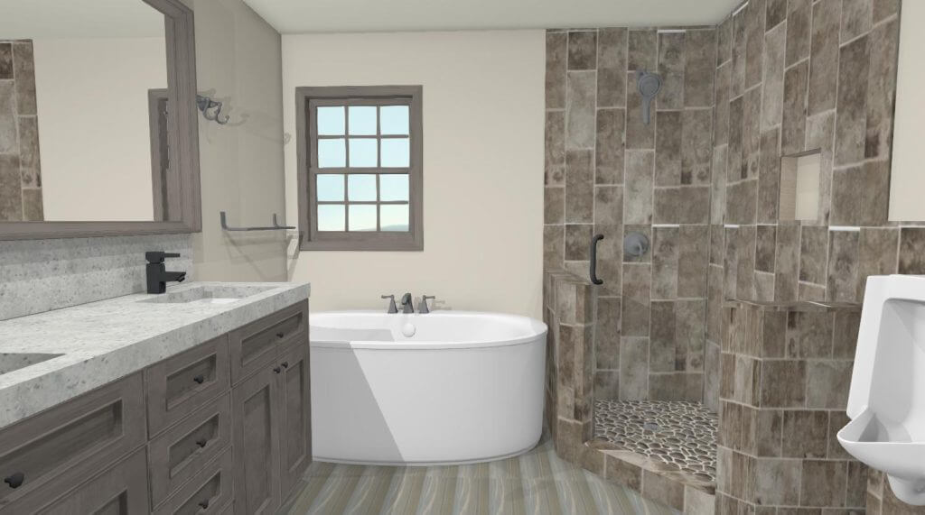 Okemos Rendering Bath 1 Okemos Rendering Bath 1